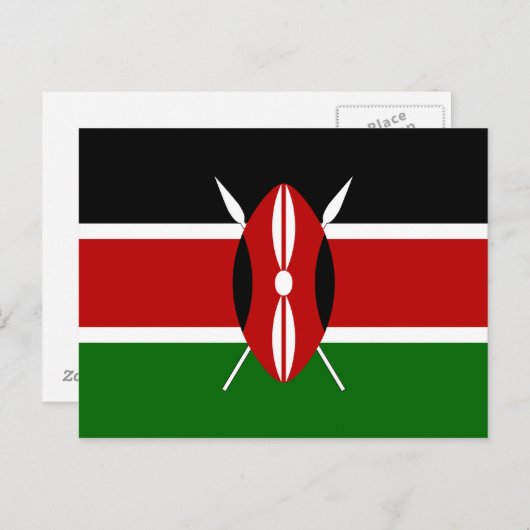 Kenya Flag Postkarte (Vorne/Hinten)