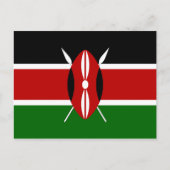 Kenya Flag Postkarte (Vorderseite)