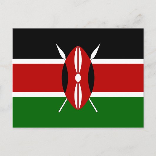 Kenya Flag Postkarte (Vorderseite)