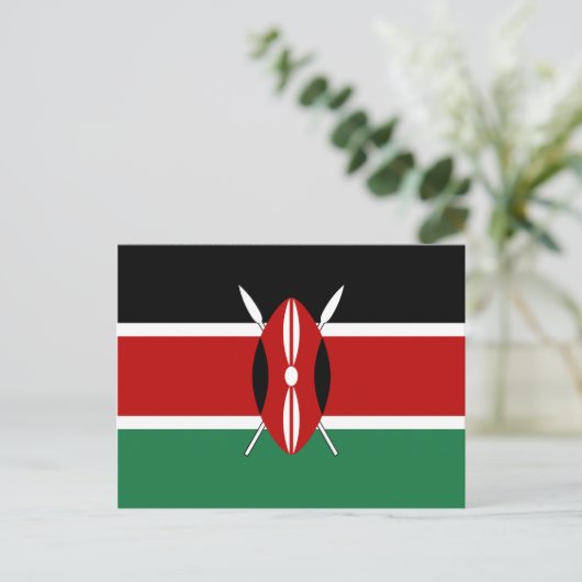 Kenya Flag Postkarte (Stehend Vorderseite)