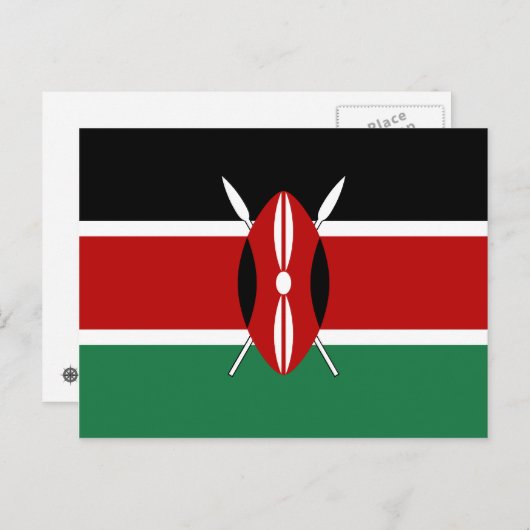 Kenya Flag Postkarte (Vorne/Hinten)