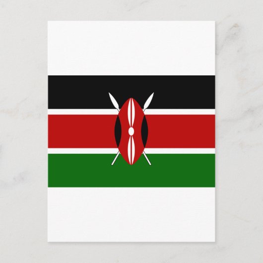 Kenya Flag Postkarte (Vorderseite)