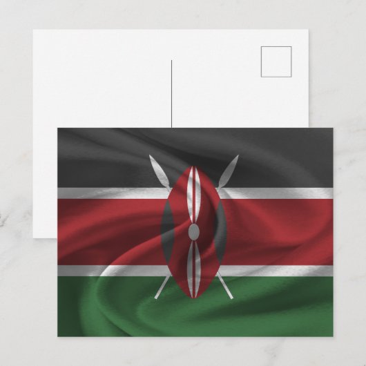 Kenya Flag Postkarte (Vorne/Hinten)