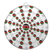 Kenya Flag Radialmuster: Patriotische Kunst & Deko Dartscheibe (vorne)