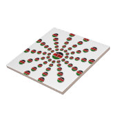 Kenya Flag Radialmuster: Patriotische Kunst & Deko Fliese (Seite)