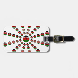 Kenya Flag Radialmuster: Patriotische Kunst & Deko Gepäckanhänger