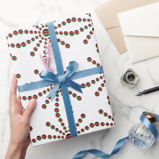 Kenya Flag Radialmuster: Patriotische Kunst & Deko Geschenkpapier (Schenken)