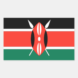 Kenya Flag Rechteckiger Aufkleber