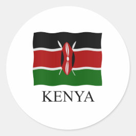 Kenya flag runder aufkleber