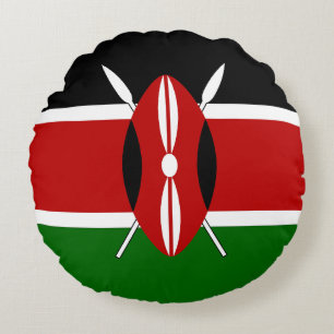 Kenya Flag Rundes Kissen