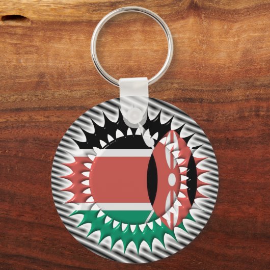 Kenya Flag Schlüsselanhänger (Vorderseite)