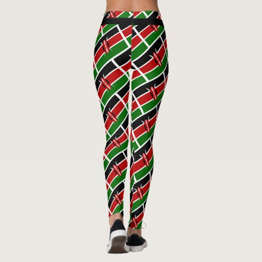 KENYA FLAG Scripture FÜHRT IHRE RASSE Personalisie Leggings (Rückseite)