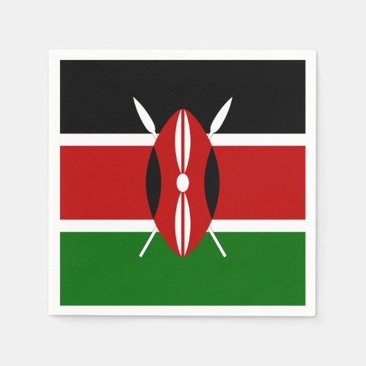 Kenya Flag Serviette (Vorderseite)