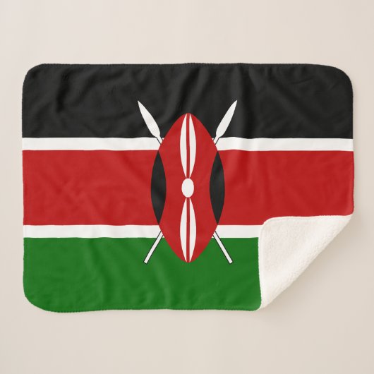 Kenya Flag Sherpadecke (Vorderseite (Horizontal))