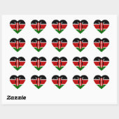 Kenya Flag Splendid Patriotic Herz-Aufkleber (Blatt)