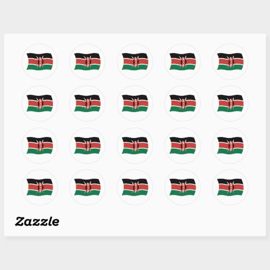 Kenya Flag Sticker (Blatt)
