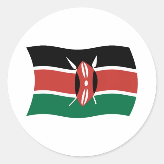 Kenya Flag Sticker (Vorderseite)