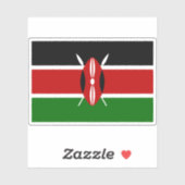 Kenya Flag Sticker (Blatt)