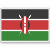 Kenya Flag Sticker (Vorderseite)