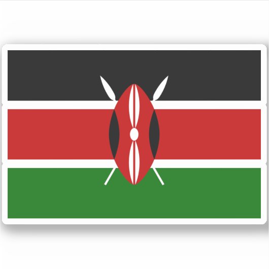 Kenya Flag Sticker (Vorderseite)