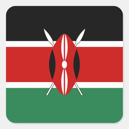 Kenya Flag Sticker (Vorderseite)