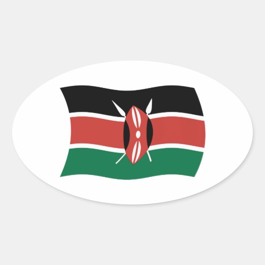 Kenya Flag Sticker (Vorderseite)