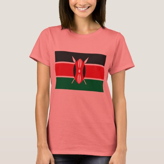 Kenya Flag T - Shirt (Vorderseite)