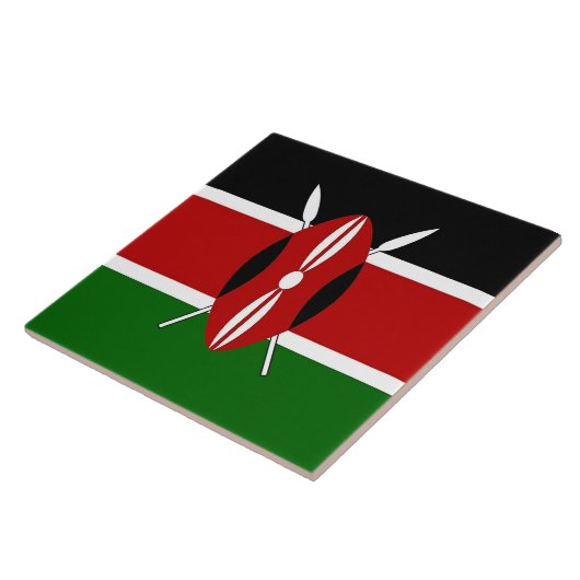 Kenya Flag Tile Fliese (Seite)