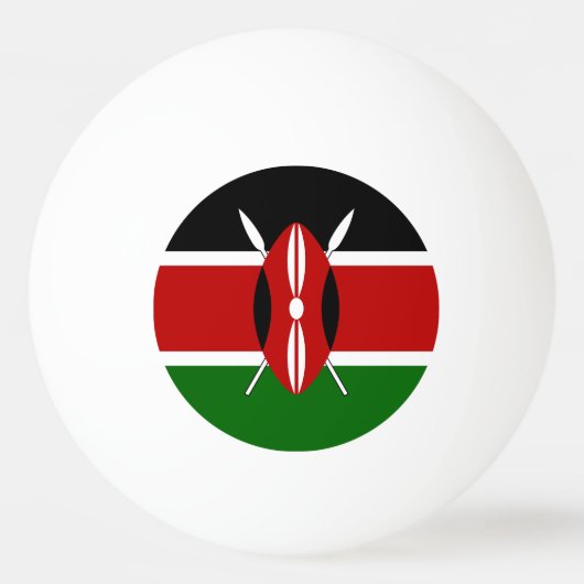 Kenya Flag Tischtennisball (Rückseite)