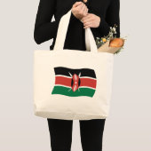 Kenya Flag Tote Bag Jumbo Stoffbeutel (Vorderseite (Produkt))
