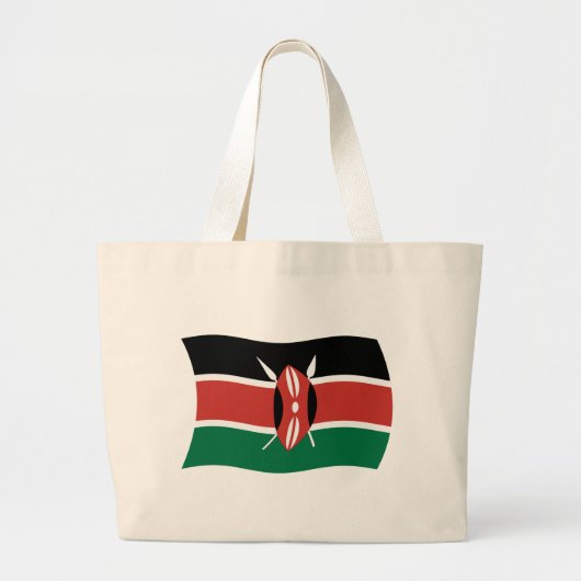 Kenya Flag Tote Bag Jumbo Stoffbeutel (Vorne)