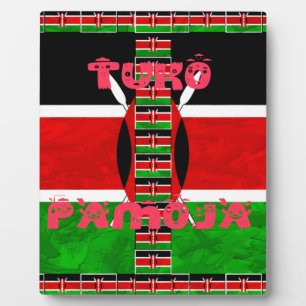 Kenya Flag Tuko Pamoja Fotoplatte
