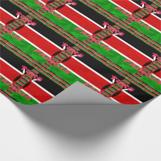 Kenya Flag Tuko Pamoja Geschenkpapier (Ecke)