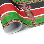 Kenya Flag Tuko Pamoja Geschenkpapier (Rolleneckpunkt)
