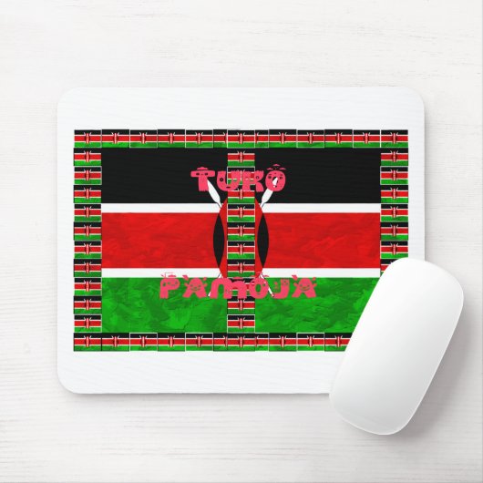 Kenya Flag Tuko Pamoja Mousepad (Mit Mouse)