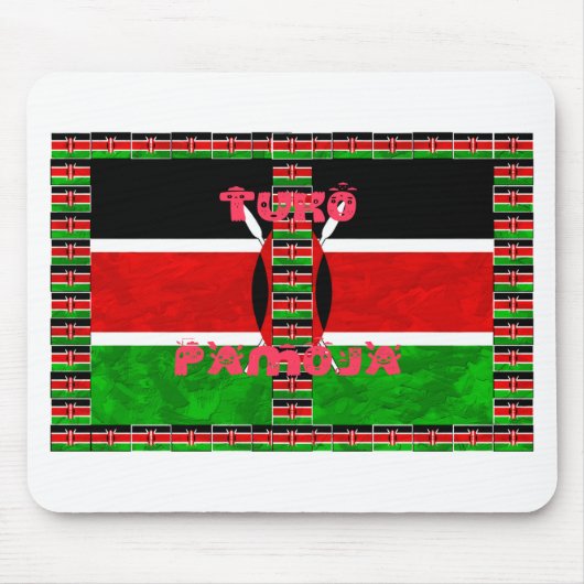 Kenya Flag Tuko Pamoja Mousepad (Vorne)