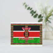 Kenya Flag Tuko Pamoja Postkarte (Stehend Vorderseite)