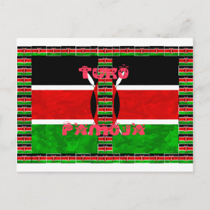 Kenya Flag Tuko Pamoja Postkarte