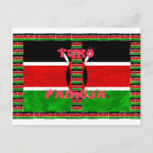 Kenya Flag Tuko Pamoja Postkarte (Vorderseite)