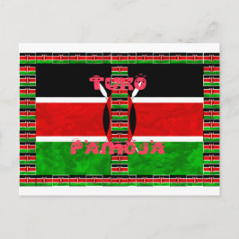 Kenya Flag Tuko Pamoja Postkarte