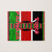 Kenya Flag Tuko Pamoja Puzzle (Horizontal)