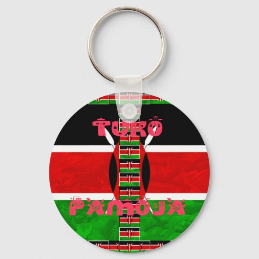 Kenya Flag Tuko Pamoja Schlüsselanhänger (Vorderseite)