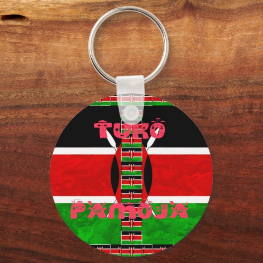 Kenya Flag Tuko Pamoja Schlüsselanhänger (Vorderseite)