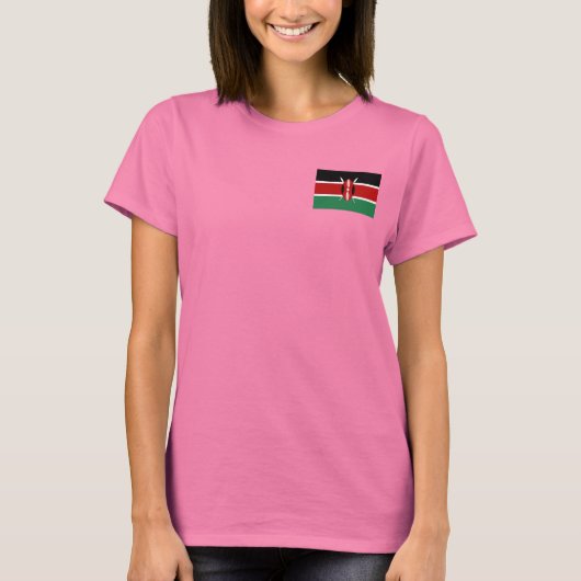 Kenya Flag und Map dk T - Shirt (Vorderseite)