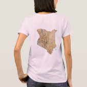 Kenya-Flagge + Karte + Text-T - Shirt (Rückseite)