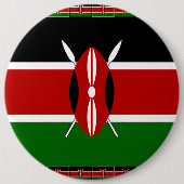 Kenya-Flagge mit Miniatur-Flag-Rahmen-Grenzkunst Button (Vorderseite)