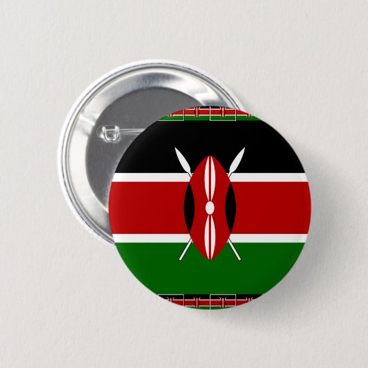 Kenya-Flagge mit Miniatur-Flag-Rahmen-Grenzkunst Button (Vorne & Hinten)