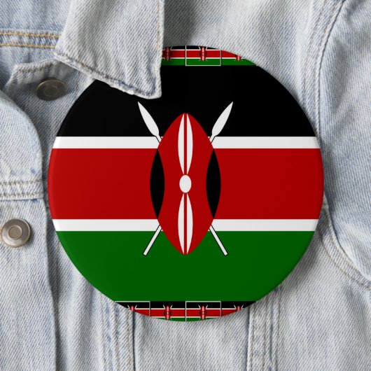 Kenya-Flagge mit Miniatur-Flag-Rahmen-Grenzkunst Button (Beispiel)