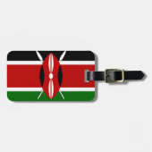 Kenya-Flagge mit Miniatur-Flag-Rahmen-Grenzkunst Gepäckanhänger (Vorderseite horizontal)
