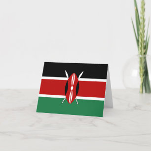 Kenya-Flagge Notizkarte Karte